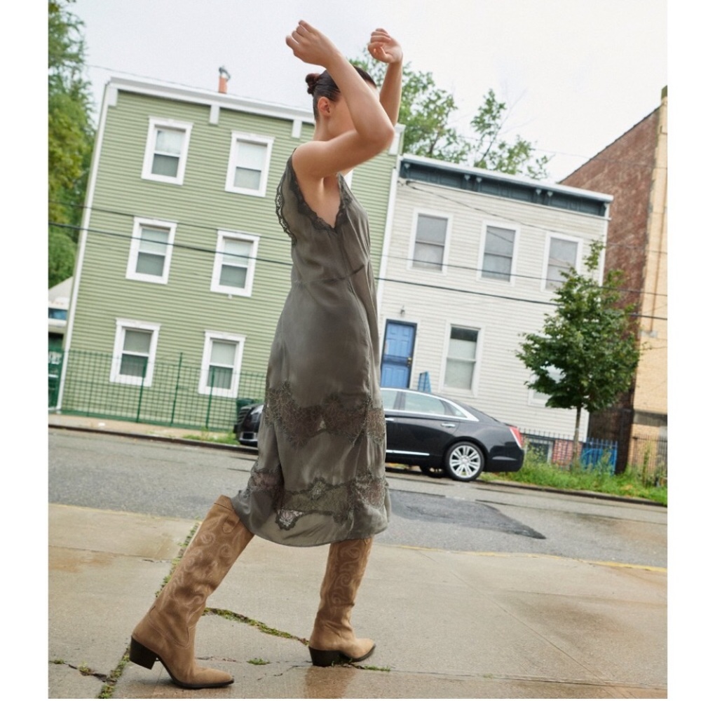 Zara Cowboy Boot - Tall Split Leather Suede - Picture 4 of 15